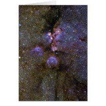 Infrared Image of the Cat's Paw Nebula NGC 6334 Greeting Cards