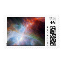 Infrared Light in the Orion Nebula Postage Stamp
