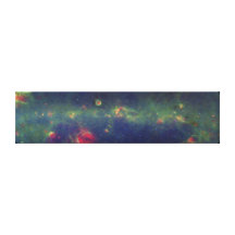 Infrared Portrait of the Inner Milky Way Galaxy Gallery Wrap Canvas