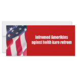 infromed amerikins aginst helth kare refrom full color rack card