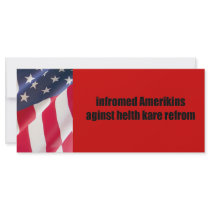 infromed amerikins aginst helth kare refrom full color rack card