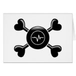 Ingeniería biomédica de la bandera pirata tarjetón