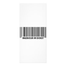 Ingenieur im Dienst Barcode icon Full Color Rack Card