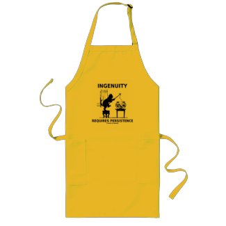 Ingenuity Requires Persistence (Cat Attitude) Long Apron