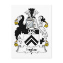 Ingles Family Crest postcards