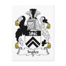 Ingles Family Crest postcards by coatsofarms Ingles Family Crest postcards