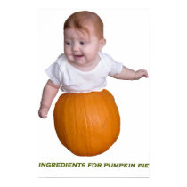 ingredents for pumpin pie posters