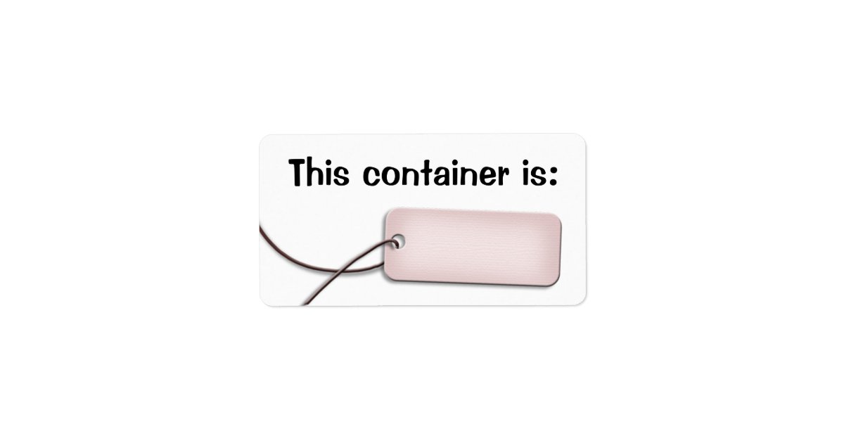 Ingredient Container Tag Kitchen Labels Zazzle