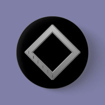 Ingwaz Rune grey buttons
