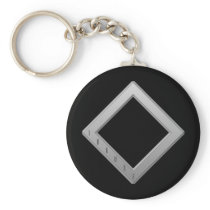 Ingwaz Rune grey Key Chains