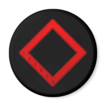 Ingwaz Rune red Magnets