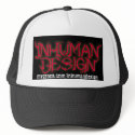 inhumandesignlogo2, myspace.com/inhumandesign hats