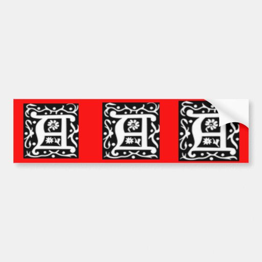 Initial A Bumper Stickers