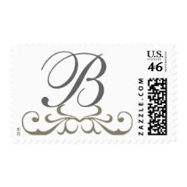Initial B Scroll Postage postage