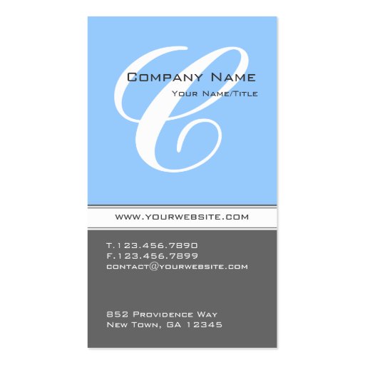 Initial Business Card