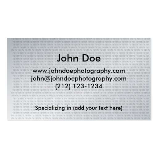 Initial Business Card (back side)