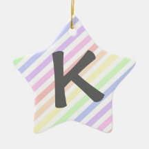 Initial Christmas Tree Ornament
