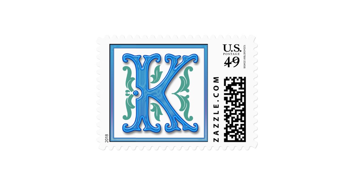 Initial K Letter K Stamp Zazzle