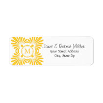 Initial Monogram Return Address Labels labels