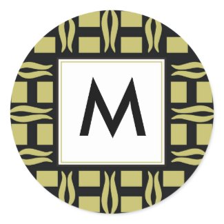 Initial Monogram Stickers sticker