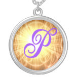 Initial P Monogram Pendant