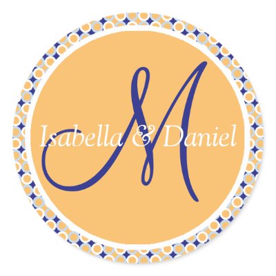 Initial Stickers Custom Wedding Monograms by MonogramGifts