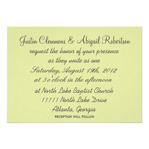 Initials on a Tree - Wedding Invitation