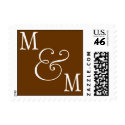 INITIALS  POSTAGE BROWN postage