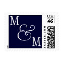 INITIALS  POSTAGE NAVY WHITE postage
