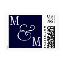 INITIALS  POSTAGE NAVY WHITE