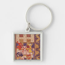 Initiation dance, from a book of poems key chain
