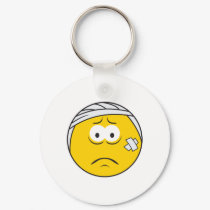 Injured Boo boo Smiley Face keychains