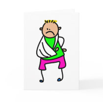 Injured Kid Greeting Card