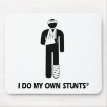 Injury My Own Stunts Mousepad