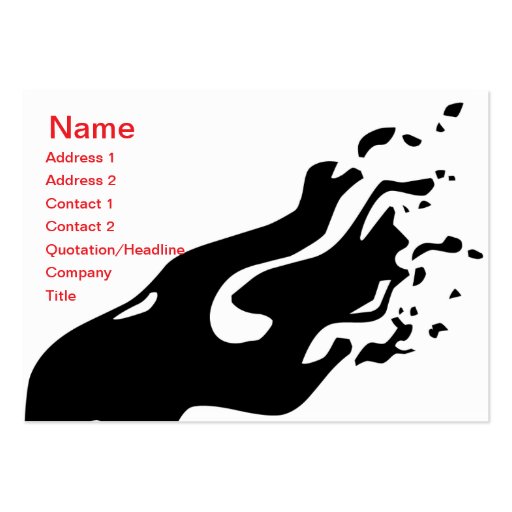 Ink Abstract -Chubby Business Card Templates (front side)