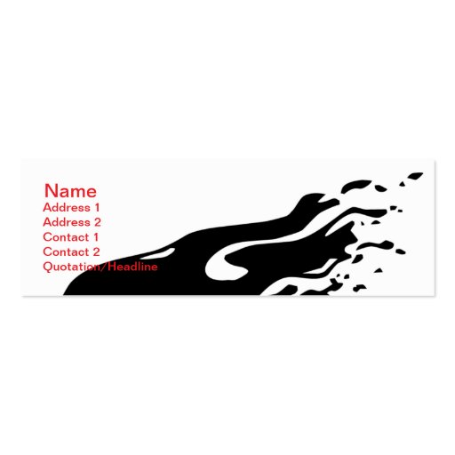 Ink Abstract -Skinny Business Card Templates (front side)