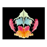 Ink Blot Card #8 - black background Postcard
