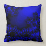 ink blue abstract retro throw pillow pillows