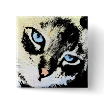 Ink Cat Buttons by wingedturtle Ink Cat Buttons