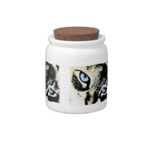 Ink Cat Candy Jar