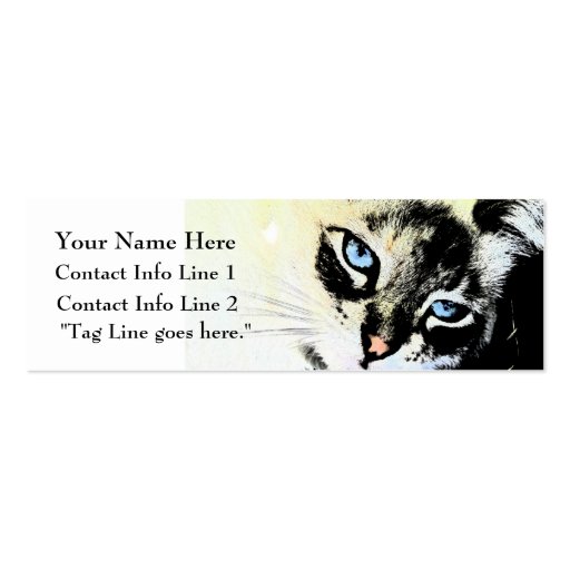 Ink Cat Profile Card Business Card Templates (front side)