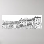 Ink drawing Vizcaya Poster