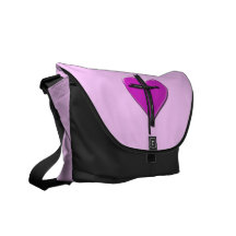 Ink Heart & Cross Messenger Courier Bag