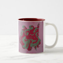 Inkblot mug Pink
