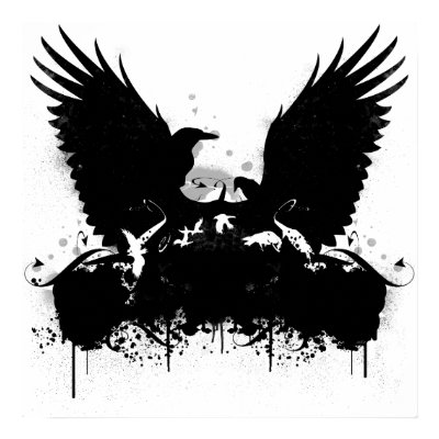 Inked Crows Print by jfarrell12