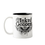 Inked Goddess $17.95 Two Toned Coffee Mug