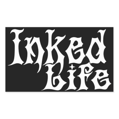 Inked Life Black n White Rectangle Sticker