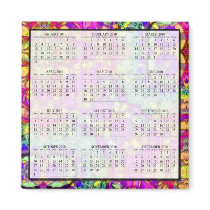 Inked Pink Abstract 2010 Calendar Magnets
