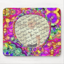 Inked Pink Abstract Custom Photo Mousepad