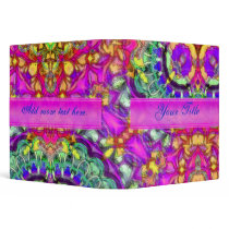 Inked Pink Abstract Customizable 1.5" Art Binder